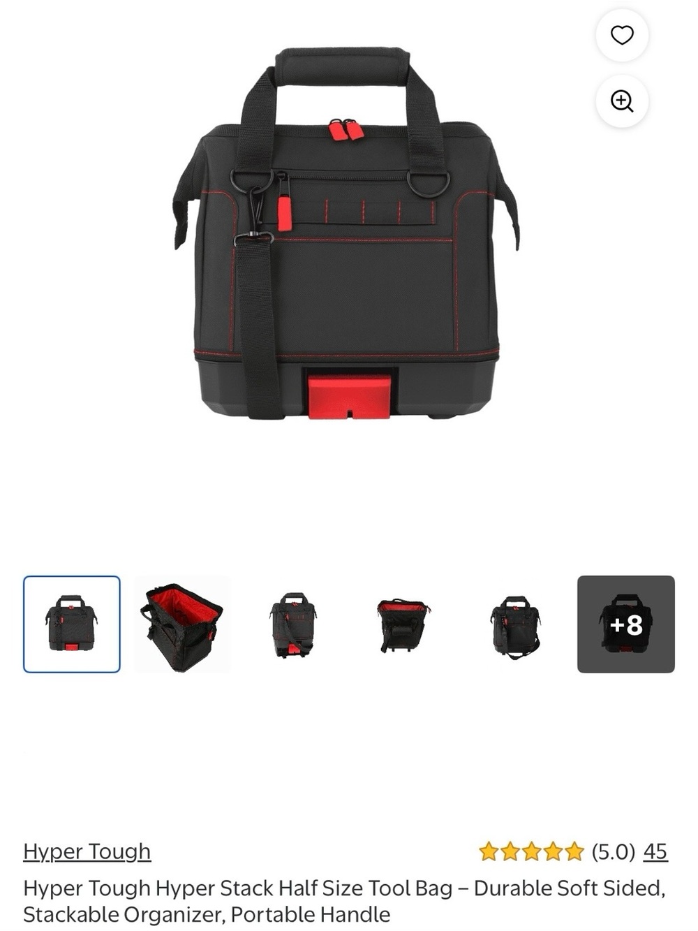 Hyper tough Black/Red half size tool Carry Bag